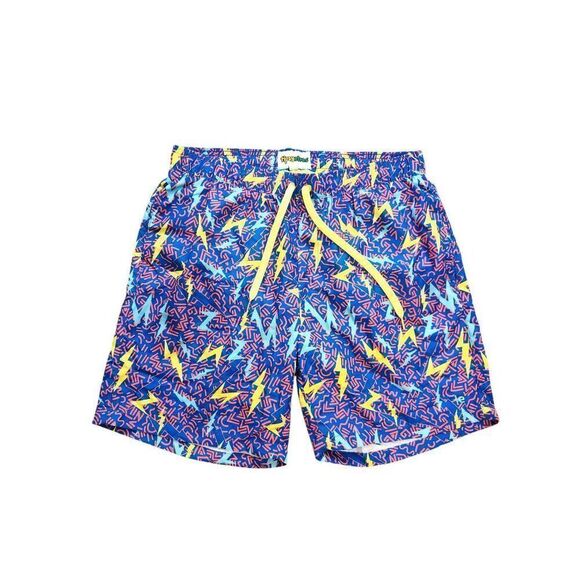 Tipsy Elves 90's print Size Large swim trunks Drawstring Stretch waist Pockets - Picture 1 of 10